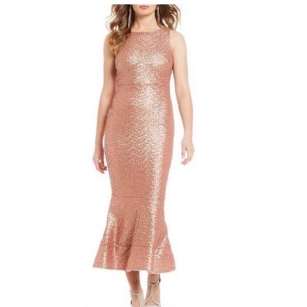 NWT Gianni Bini Juliet Dress Rose Sequin Feminine Fairytale Size 4